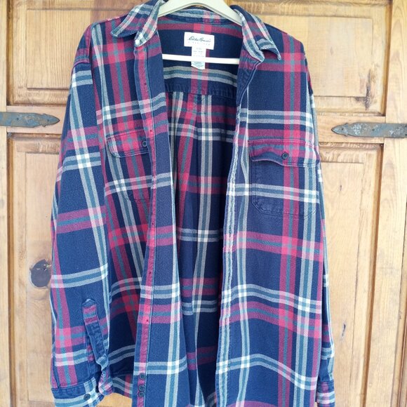 Eddie Bauer flannel shirt jacket - Picture 3 of 11